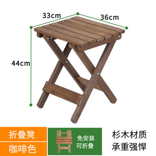 Household solid wood simple small tea table foldable table dining table outdoor back chair combination portable square and round balcony