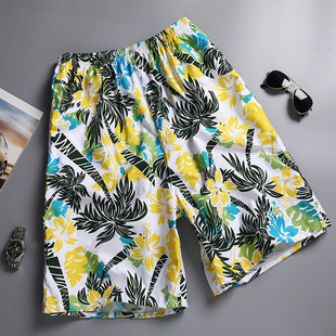 Beach Pants Men's plus size Quick-drying Loose Thin Men's Shorts Sports Casual Flower Pants Amazon Explosions