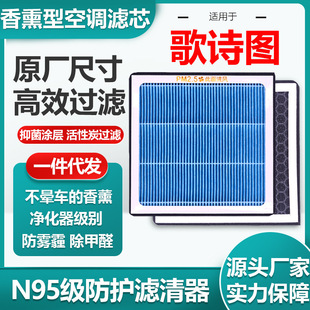Suitable for Honda Geshytu Aromatherapy Air Conditioning Filter Activated Carbon N95 Grade Car Air Filter Original Size