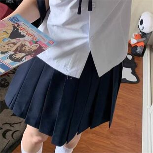 Sweet Fresh Jk Doll Collar Uniform suit College Short Sleeve Striped Shirt Pleated Skirt Small Short Skirt Summer
