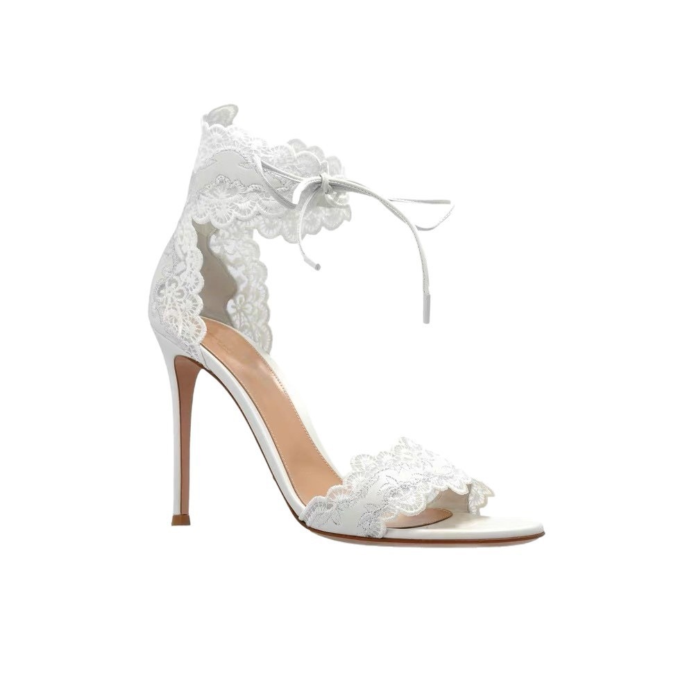 Thin-Heeled Pointed-Toe Backless High-Heeled Shoes, Ladylike Style Lace Toe-Cap Sandals for Women, 2026 Summer Style, Elegant Fashion Sandals