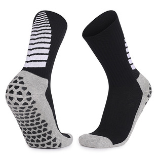 Mingjun dispensing non-slip socks wear-resistant sweat-absorbent breathable sports socks cross-border adult thickened towel bottom tube football socks