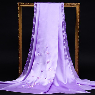 Suzhou embroidered silk scarf women's handmade double-sided embroidered silk scarf mulberry silk Suzhou embroidered silk shawl gift giving gift