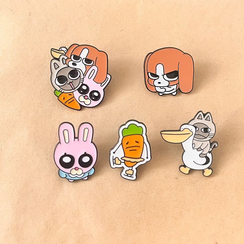 Cartoon Metal Cute Ribbons Badges for Clothes and Bags Decoration Gifts