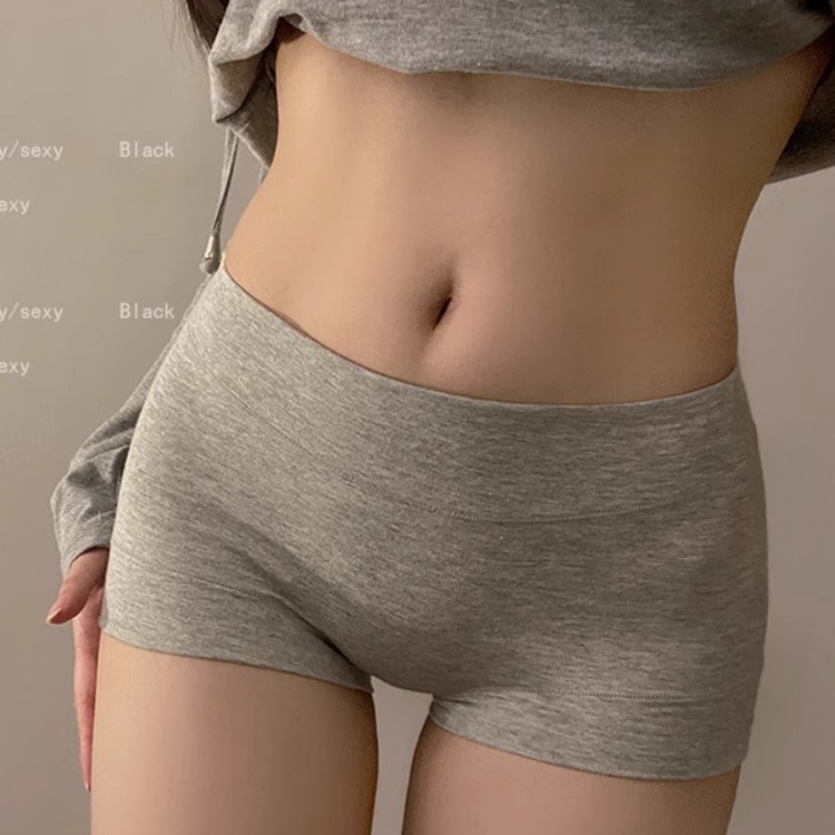 Factory direct sales of pure cotton women's underwear, antibacterial, all-cotton graphene crotch, mid-high waist, breathable, plus size boxer briefs.