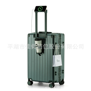 Retro aluminum frame luggage case 290000 to wheel suitcase shipping case 26 inch boarding case 20 inch [a generation]]