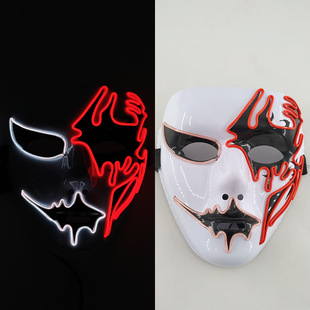 Hot Selling Amazon Halloween foreign trade style horror Wansheng mask glossy Iron Blood props luminous Yama Guangdao