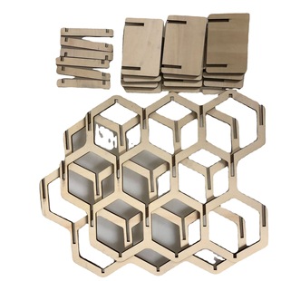 Honeycomb Shelves Wooden Honeycomb Shelf Wooden Storage Rack Plant Rack Display Rack