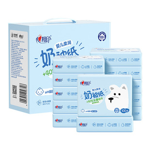 Heart-to-heart printing baby soft milk quilt paper cream paper 100 smoke three-layer paper towel napkin household soft packaging