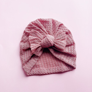 Cross-border INS 6-color autumn and winter children's Indian hat knitted bow baby hat baby pullover hat