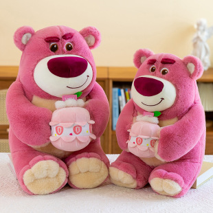 Cake Macaroon Strawberry Cauchy Bear Doll Plush Toy Doll Sleeping Pillow Doll Gift Girl