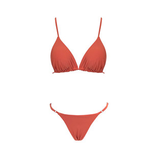 Solid Color Three-point Bikini Long-sleeved Three-piece Set Cross-border Foreign Trade New Split Swimsuit Women's 2025 New