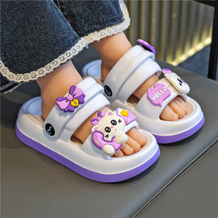 Children's Hole Shoes Summer Girls' Outdoor Beach Shoes Household Indoor and Outdoor Non-slip Soft Sole Sandals for Large Children and Babies