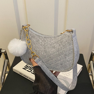 Small Bag Women's 2025 Summer Fashionable Vintage Shoulder Bag Simple Fashion Crossbody Bag Stylish Underarm Bag Women's Bag