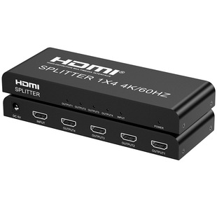 HDMI2.0 Splitter One-Four-Band Audio Fiber Separation Converter 4K60hz Ultra-Clear Video Splitter