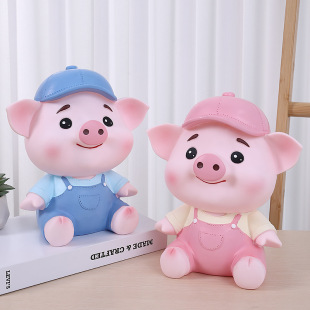 2024 New Pig Piggy Bank Piggy Bank Vinyl Anti-fall Piggy Bank Children's Day Gift Cross-border Hot Sale