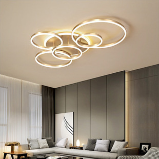 Living room lamp LED modern lamp simple modern atmosphere creative personality ceiling lamp round Nordic bedroom lamps