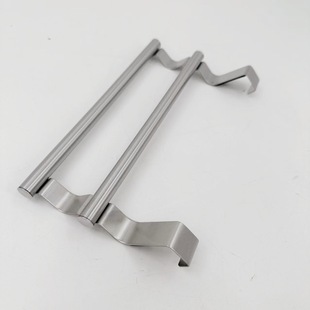 Stainless Steel Double-Layer Towel Rack Without Punching Household Towel Hanging Rod Kitchen Cabinet Door Back Rag Rack Wholesale