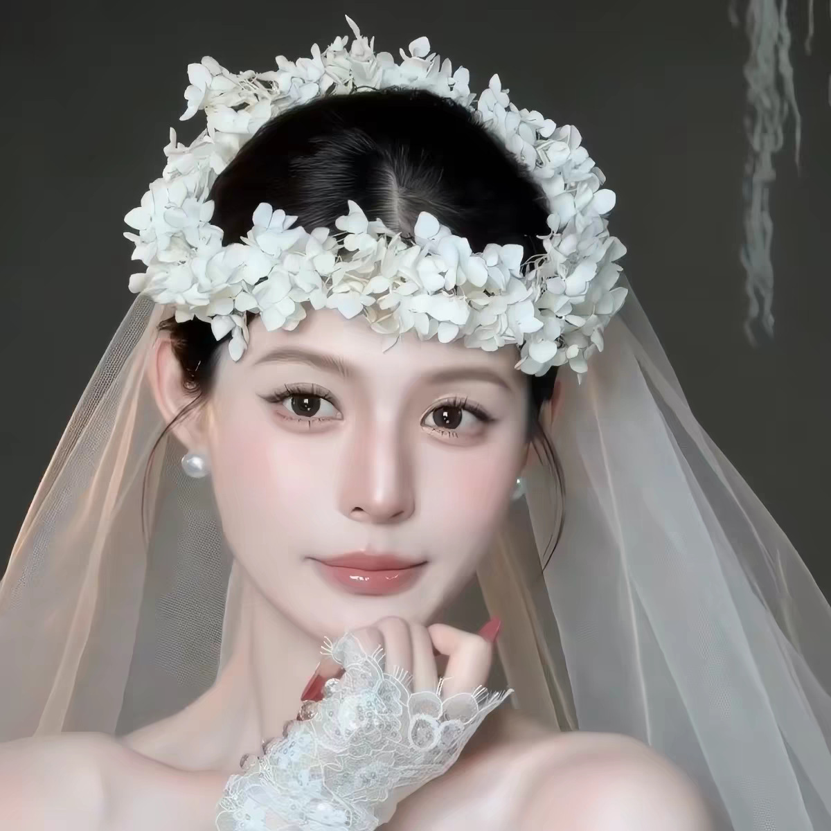 Cross-Border Hot-Selling Eternal Flower Wreath, Mesh Forest-Style Wedding Headpiece, Children's Photo Shoot Bridal Headpiece