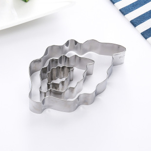 Stainless Steel Biscuit Mold Maple Leaf Leaf Modeling Press Mold Fruit and Vegetable Biscuit Cutting Mold Fold Sugar Mold Baking Tool