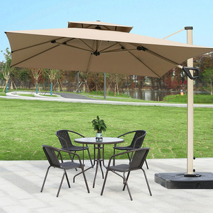 Outdoor Parasol Villa Courtyard Roman Umbrella Garden Terrace Side Large Large Umbrella Windproof Round Four Corner Umbrella