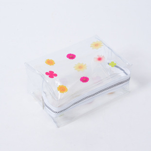 2024 New Transparent Flower Cosmetic Bag Portable Storage Bag Bathing Swimming Bag Large Capacity Waist Bag Customization