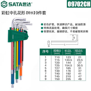 SATA (SATA) Набор шестигранного ключа с плоской головкой/шаровой головкой