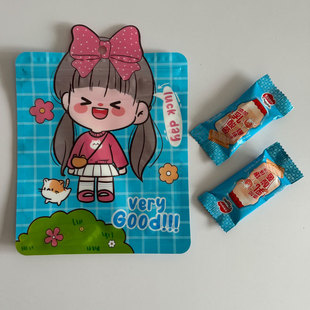 Special-shaped cute cartoon ziplock bag blind box packing bag snack candy storage bag children's small toy sealed bag