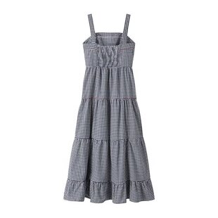 ZR foreign trade wholesale European and American style women's clothing French casual retro slim slimming cotton embroidered sling dress