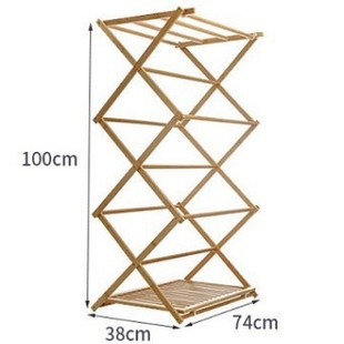 in stock 1 piece generation hair bamboo household folding drying rack floor-standing thickened towel rack vertical towel drying rack