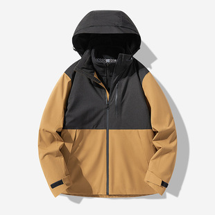 Couple's three-in-one two-piece suit for men and women windproof waterproof autumn and winter warm outdoor down jacket fleece-lined thick
