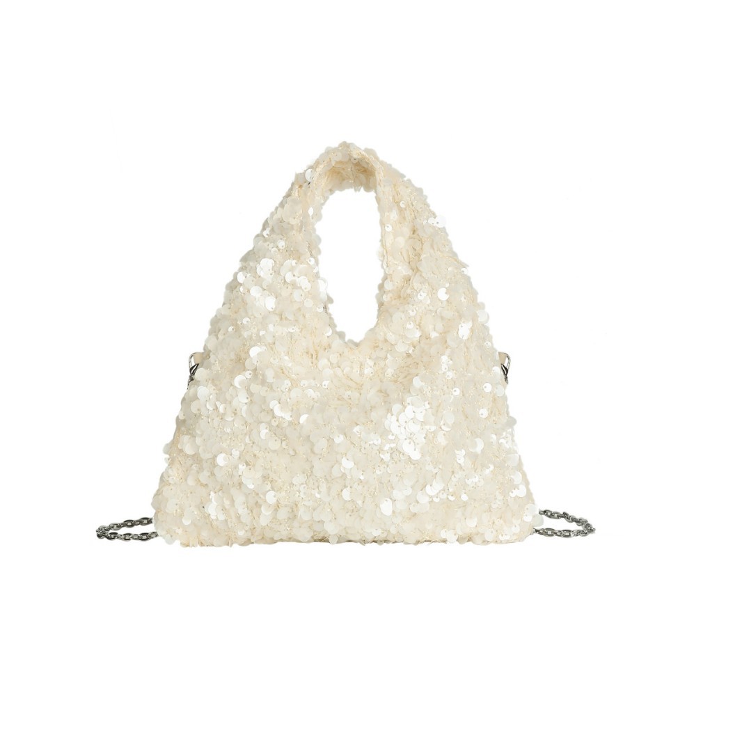Cross-border trendy sequined handbag for women, 2026 new style, shoulder bag, European and American fashion chain crossbody bag.
