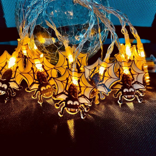 Cross-border New Halloween LED Pumpkin Meow Spider Light String Halloween Holiday Decoration Holiday Atmosphere Light