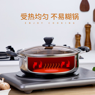 Stainless Steel Hot Pot Kangberna 1.2 Cm Extra Thick Hot Pot Household Thickeneded Gas Stove Induction Cooker Hot Pot Gift Pot