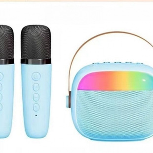 Cross-border New Explosions Bluetooth Audio with Microphone Children's Outdoor Mini Wireless K-song Speaker Mike Camp