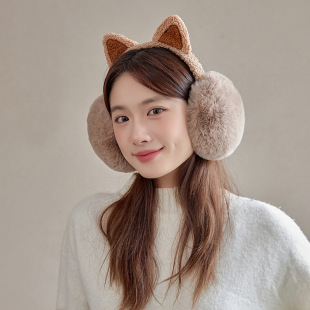 New women's winter warm cold-proof folding earmuffs Korean cute ears plush earmuffs students ear warm wholesale