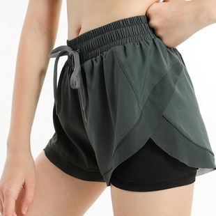 New Breathable Quick-drying Sports Shorts Women's Loose Summer Running Fitness Pants Anti-light High Waist Dancing Yoga Pants
