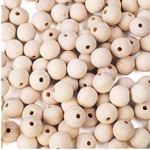 16mm lotus wood water paint round beads color solid color primer wood beads tassel string bracelet necklace accessories wood loose beads in stock