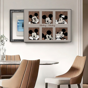 Mickey Meter Box Decorative Painting Modern Simple Switch Meter Box Hanging Painting Distribution Box Cover Mural Painting