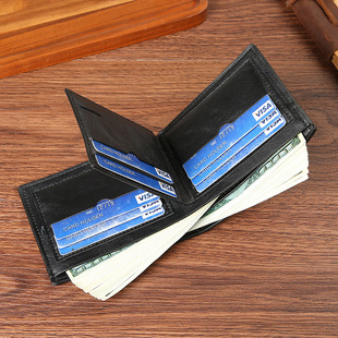 Foreign Trade New Business Men's Wallet in stock Youth Fashion Trend Men's Short Multi-Card Zipper Coin Purse