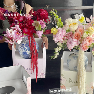 New Corrugated Box for Mother's Day Flower Delivery Flower Box Handmade Floriculture Gift diy Gift Box Packaging Materials