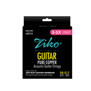 Ziko Lio Ballad DR010 011 012 гитарные струны красная медная ржавчина с покрытием красная медь высокого класса