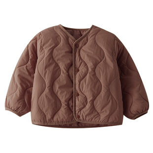 Children's Down Silk Liner Short Boys and Girls Baby's Down and Velvet Feather Silk Suit Children's Wear Autumn and Winter School Wear