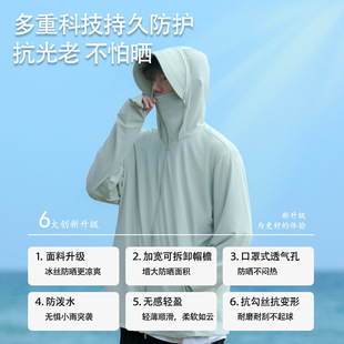 New UPF50 Elongated Brim Ice Silk Breathable Anti-UV Skin Clothing Women's Outdoor Casual Sun Protection Clothing