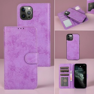 For Apple 15 Retro Pattern 2-in -1 Phone Case iPhone14Pro Flip Cover 16Max Split Magnetic Leather Case