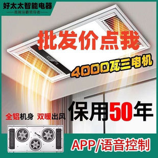 Integrated Bathroom Heater with Ceiling Fan, Bathroom Light, Exhaust Fan, Five-In-One Bathroom Set