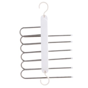 Folding Trouser Rack Multi-Layer Trouser Storage Hanger Magic Trouser Clip Multi-Functional Stainless Steel Non-Slip Trouser Hanger