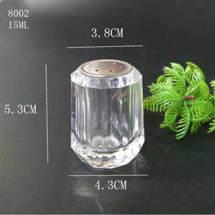 Jia Bao acrylic transparent seasoning bottle thickened Diamond Pepper bottle pepper and salt tube Crystal plastic salt spoon toothpick bottle