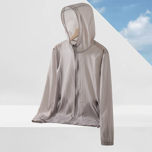 Cross-border sun protection clothing men and women Summer solid color skin clothing thin breathable couples sun protection clothing large size wrinkle coat wholesale