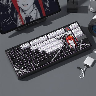 Marchma Double Engraved Side Engraved Original Factory Transparent Full Five-sided Thermal Sublimation PBT Small Full Set Keycap Keyboard 84/98/100